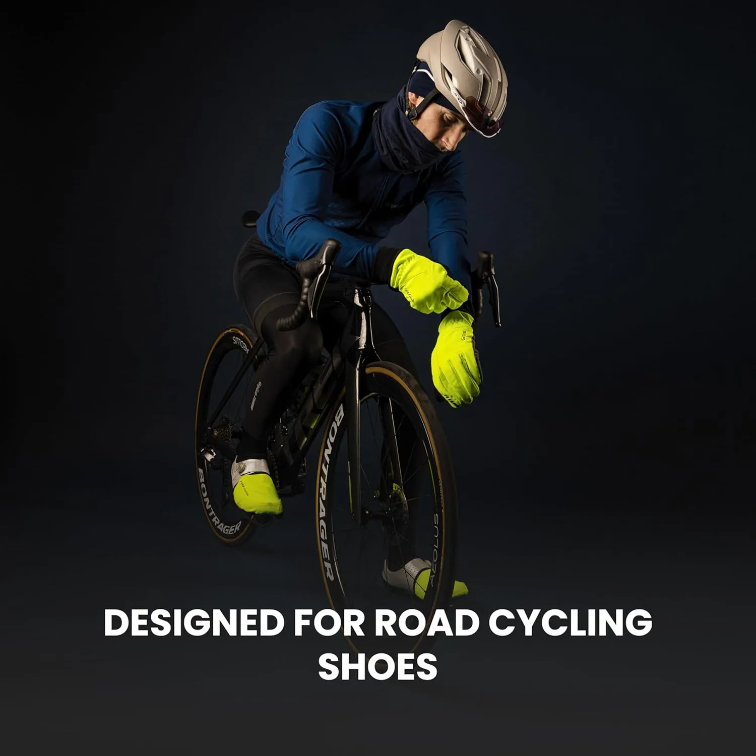 GripGrab Windproof Road Bike Toe Covers Cycling Overshoes Thermal Insulating Road Bicycle Shoe Covers Biking Toe Warmers
