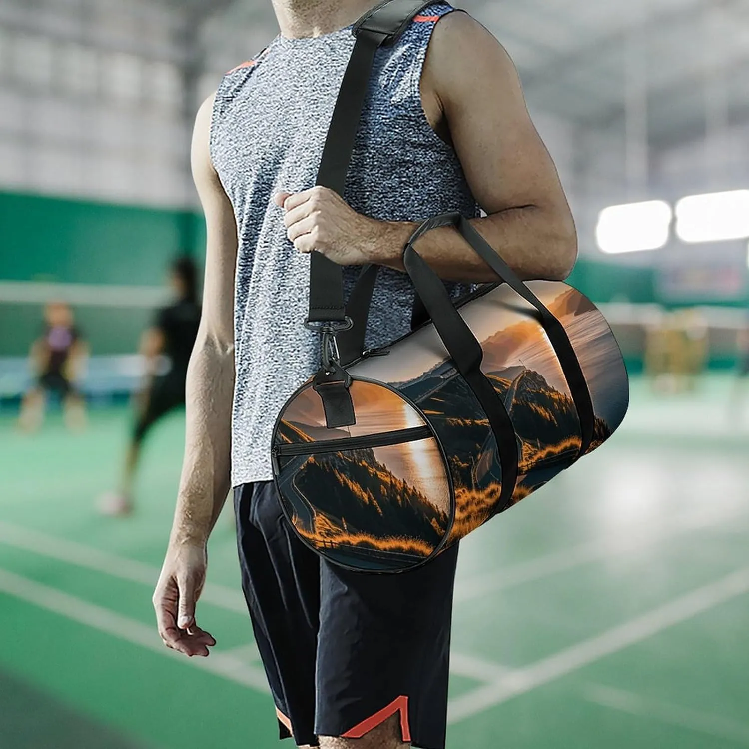 Gym Bags Small Shining Overlook Duffel Bag Overnight Bag with Shoe Compartment Carryon Bag for Men Women
