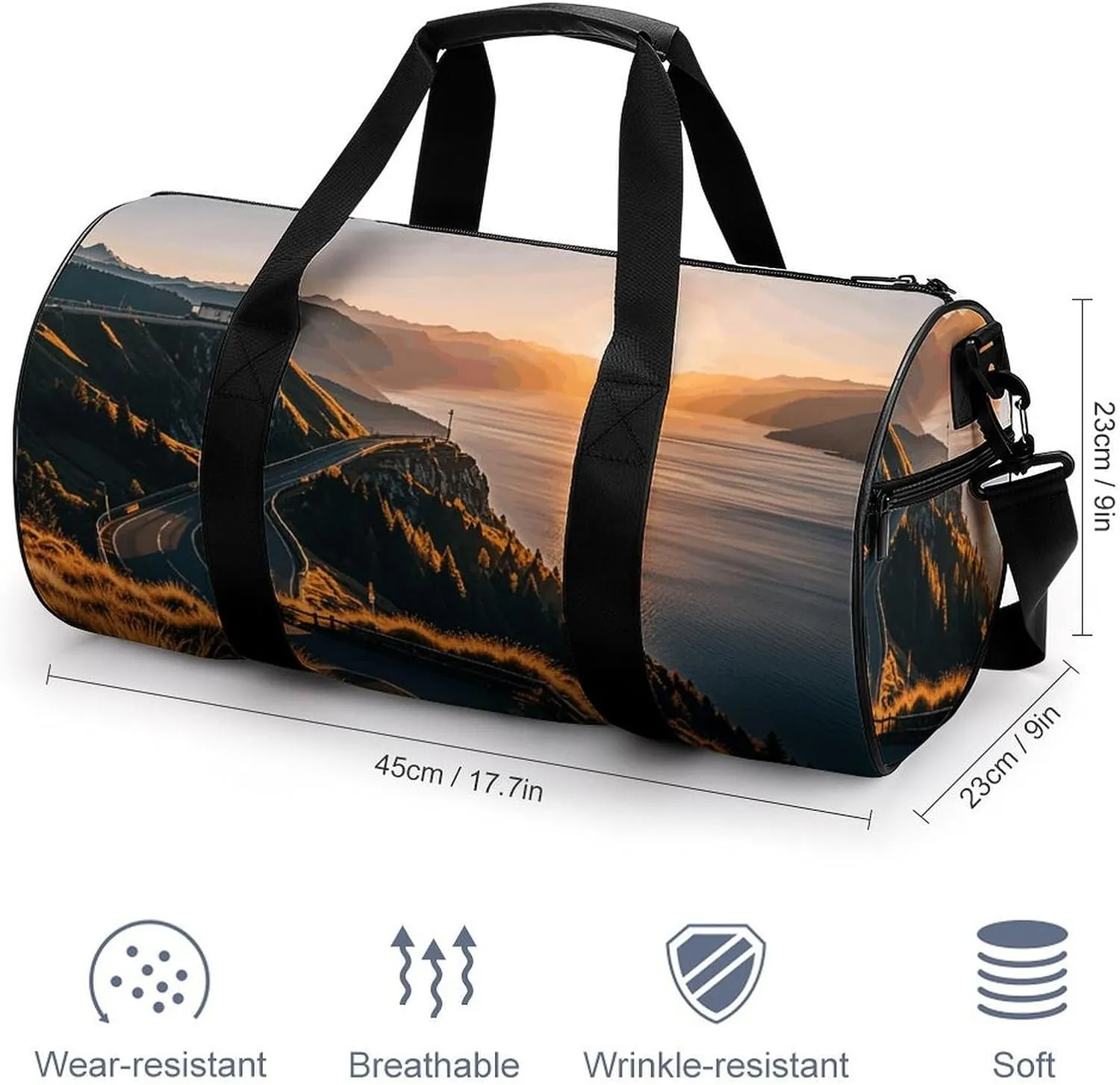 Gym Bags Small Shining Overlook Duffel Bag Overnight Bag with Shoe Compartment Carryon Bag for Men Women