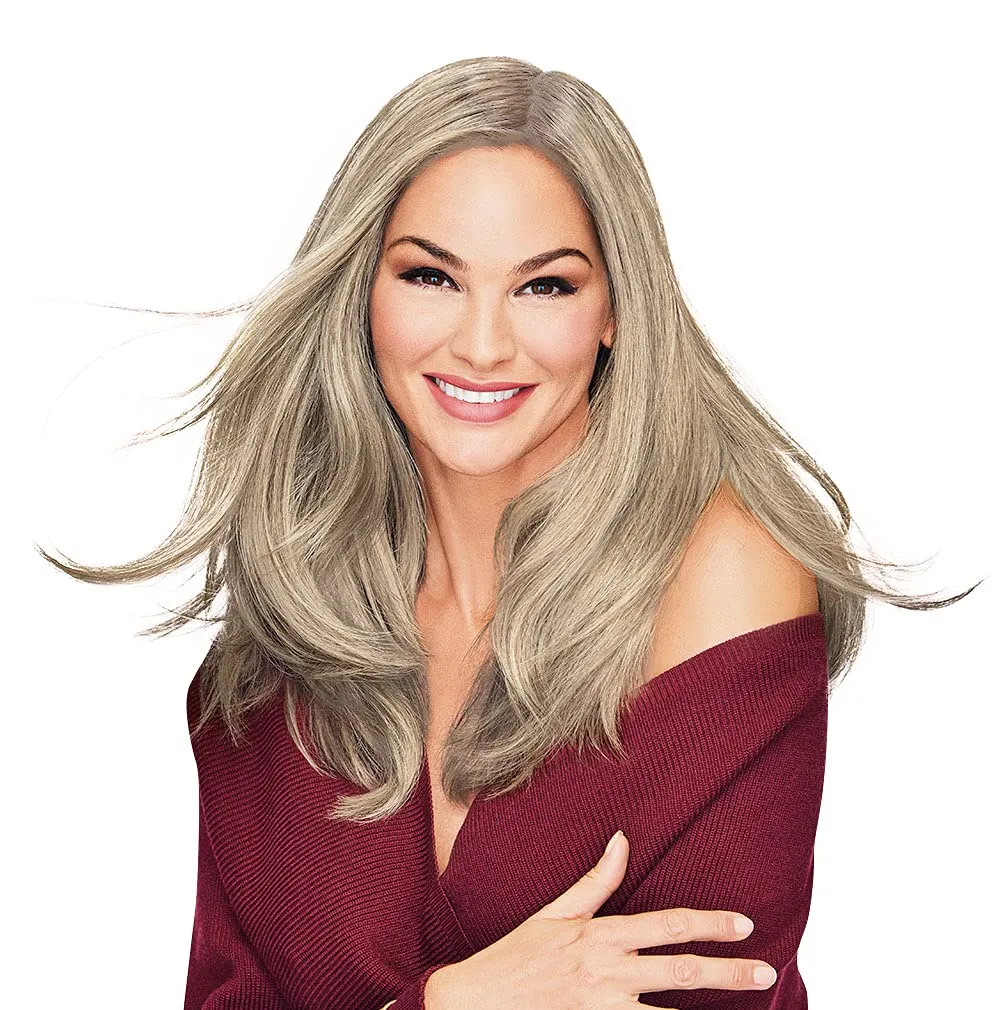 Hair u wear Go All Out Top-Of-Top 16 Inch Wig Top Piece, Average Size Cap, RL19/23 Biscuit