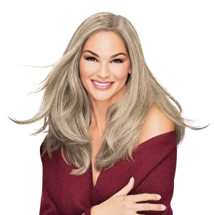 Hair u wear Go All Out Top-Of-Top 16 Inch Wig Top Piece, Average Size Cap, RL19/23 Biscuit