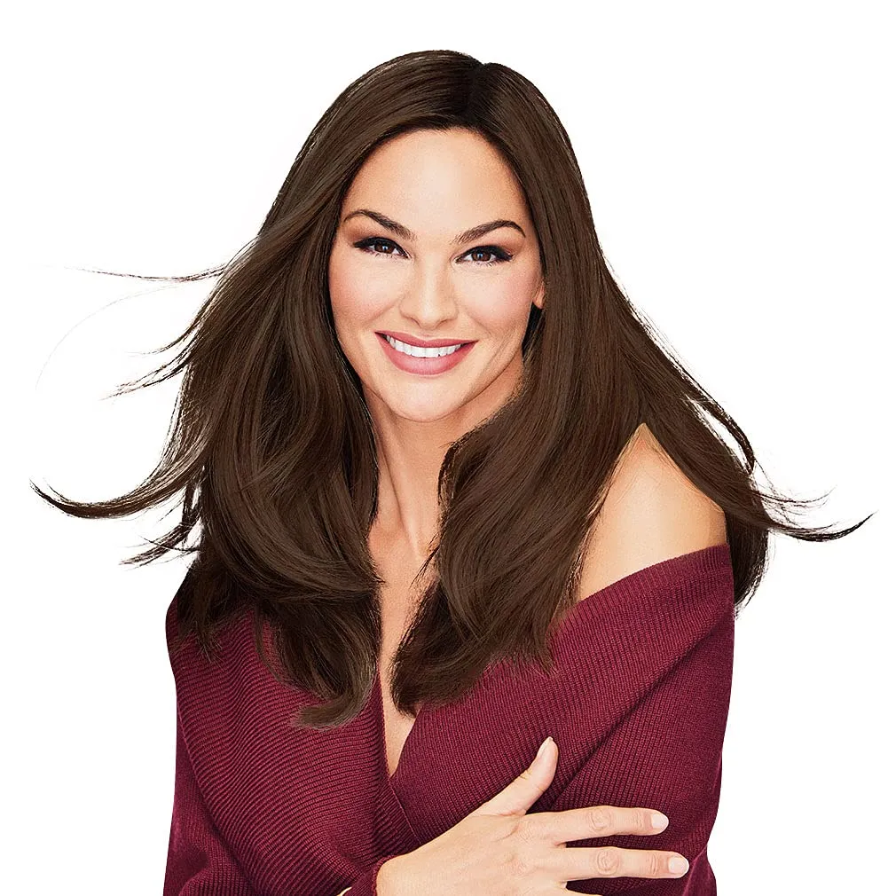 Hair u wear Go All Out Top-Of-Top 16 Inch Wig Top Piece, Average Size Cap, RL6/30 Copper Mahogany