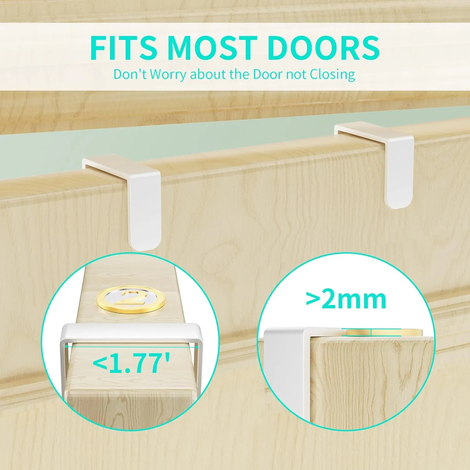 HapiRm Over Door Hat Rack - Wall Mounted Hat Holder with 6 Hooks and Metal Basket Design, Baseball Cap Organizer Storage Up to 32 Caps for Door, Bedroom, Closet (White)