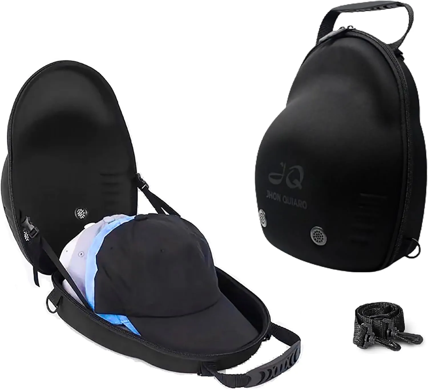 Hard Hat Case for Baseball Caps,Hat Carrier Travel Case whith Adjustable Shoulder Strap,Hat Organizer Holder Bag for 6 Baseball Caps