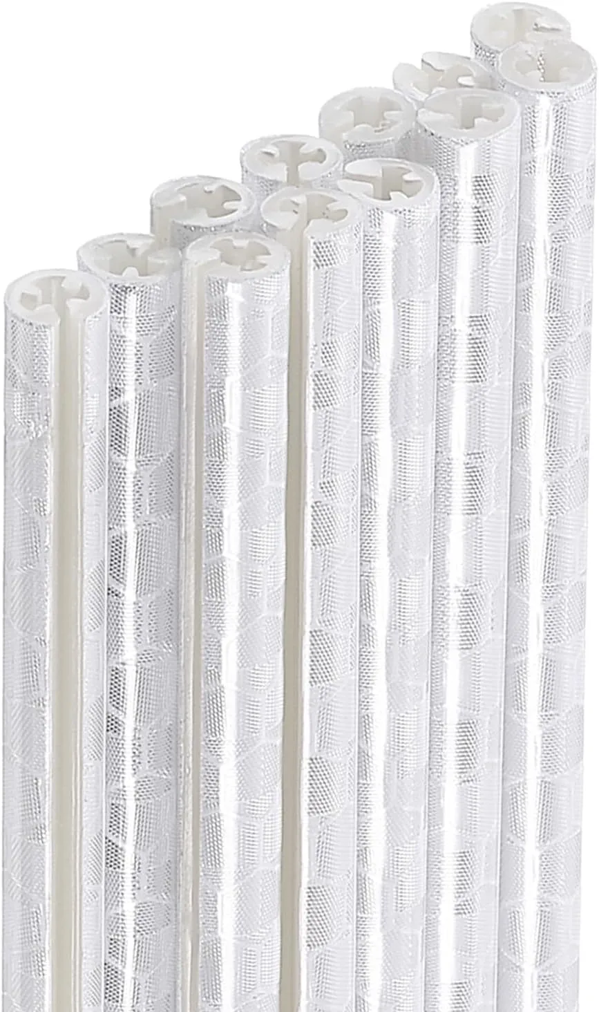 HARFINGTON 72pcs Bike Reflective Spoke Skins 0.2" Plastic Bicycle Spoke Reflectors Spoke Covers Trim Wrap Wheel 360°Visibility for Road Mountain Bike Motorcycles Decoration, White