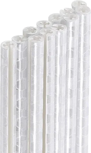HARFINGTON 72pcs Bike Reflective Spoke Skins 0.2" Plastic Bicycle Spoke Reflectors Spoke Covers Trim Wrap Wheel 360°Visibility for Road Mountain Bike Motorcycles Decoration, White