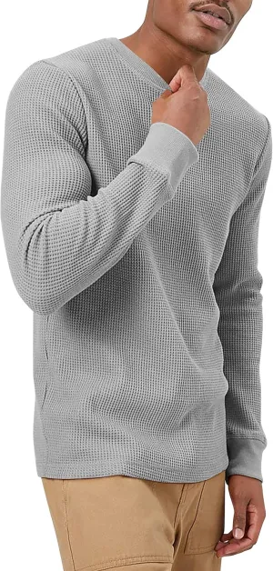 Hat and Beyond Mens Heavyweight Thermal Shirts Long Sleeve Cotton Crew Neck Cold Big Tall Tops