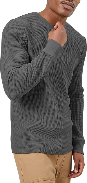 Hat and Beyond Mens Heavyweight Thermal Shirts Long Sleeve Cotton Crew Neck Cold Big Tall Tops