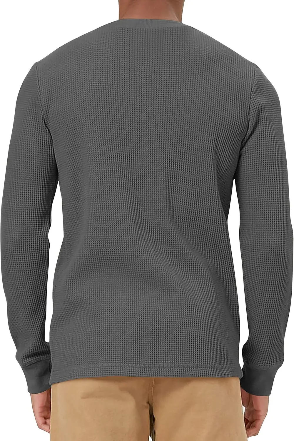 Hat and Beyond Mens Heavyweight Thermal Shirts Long Sleeve Cotton Crew Neck Cold Big Tall Tops