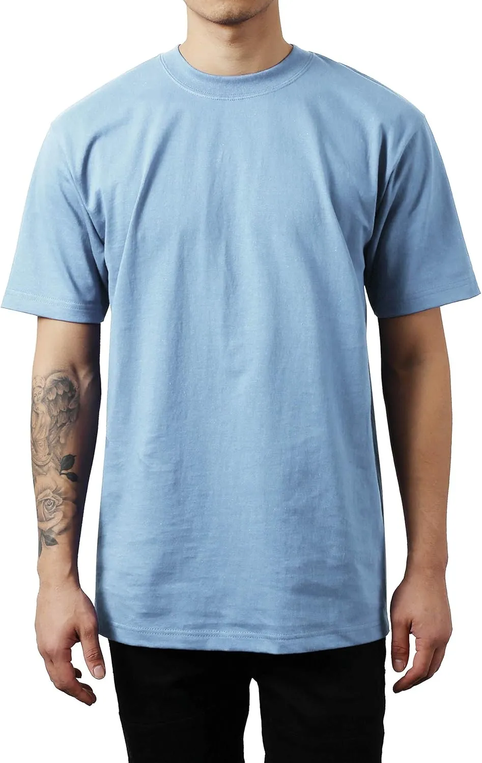 Hat and Beyond Mens Super Max Heavyweight Cotton T Shirt Solid Short Sleeve Tee S-5XL
