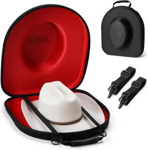 Hat Box for Travel-Crush Proof Hat Travel Case for Cowboy Hats Holder Storage Box Organizer Cap Carrier with Adjustable Carry Strap
