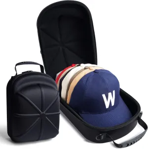 Hat case for baseball caps, Hard hat organizer, Hat holder for Traveling & Home Storage, with handle and shoulder strap, smash-proof, dust-proof hat protector