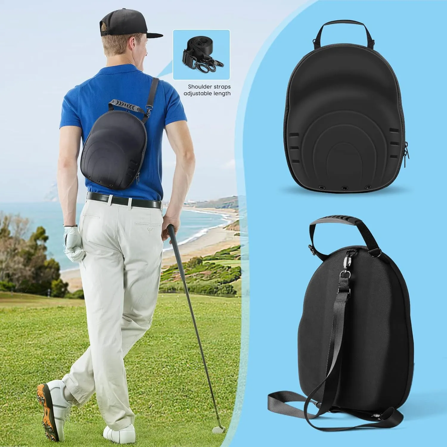 Hat Case for Baseball Caps,Hat Carrier Travel Case Ball Cap Carrier Organizer Carry On Hat Bag Backpack