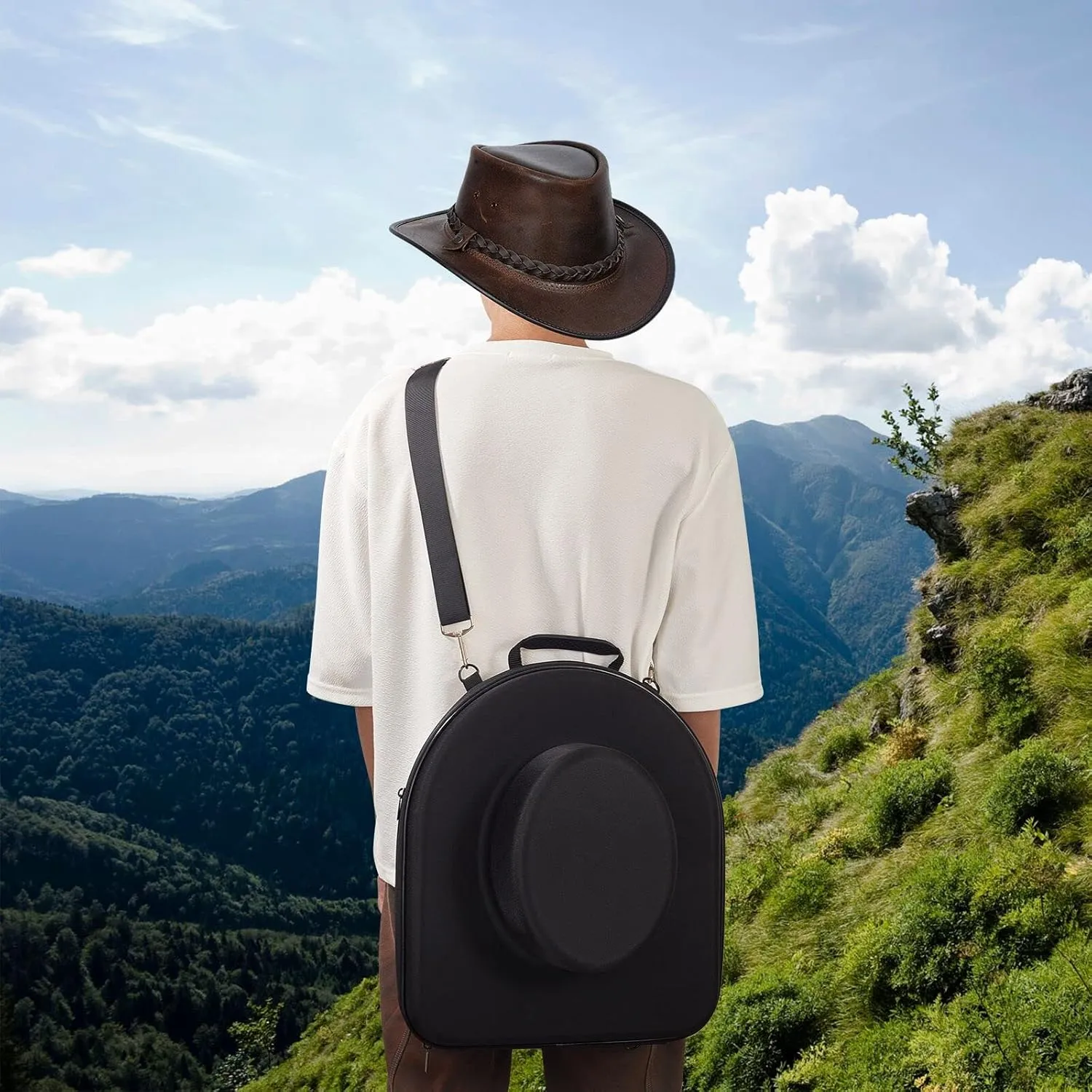 Hat Case for Baseball Caps,Hat Carrier Travel Case Ball Cap Carrier Organizer Carry On Hat Bag Backpack