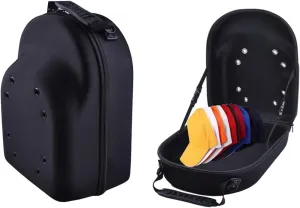 Hat Case for Travel, Hat Storage for Baseball Caps, Caps Carrier with Carry Handle & Shoulder Strap, Baseball Cap Organizer Holder for 6 Hats, Perfect for Traveling and Home Storage
