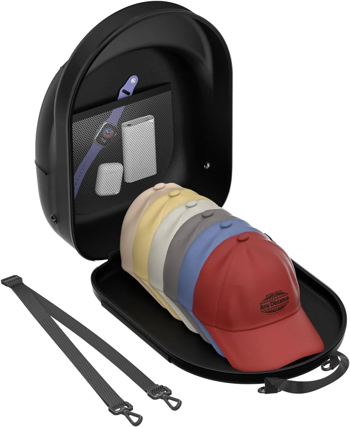 Hat Case for Travel Hat Travel Case for Baseball Caps Hat Organizer for Traveling Hard Hat Case for Baseball Caps Hat Storage Box with Adjustable Shoulder Strap Hat Carrier Travel Home Storage