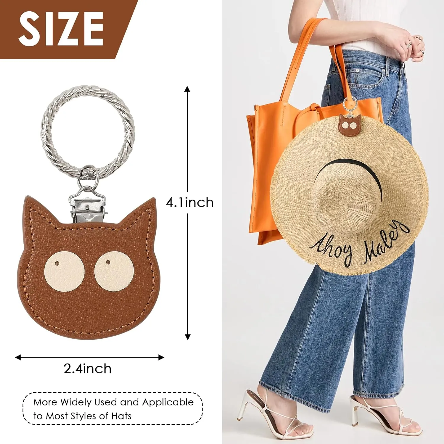 Hat Clip for Travel Sun Hat Holder Hang on Bags Hands Free Hats Clip-on Luggage Women’s Outdoor Travel Accessory