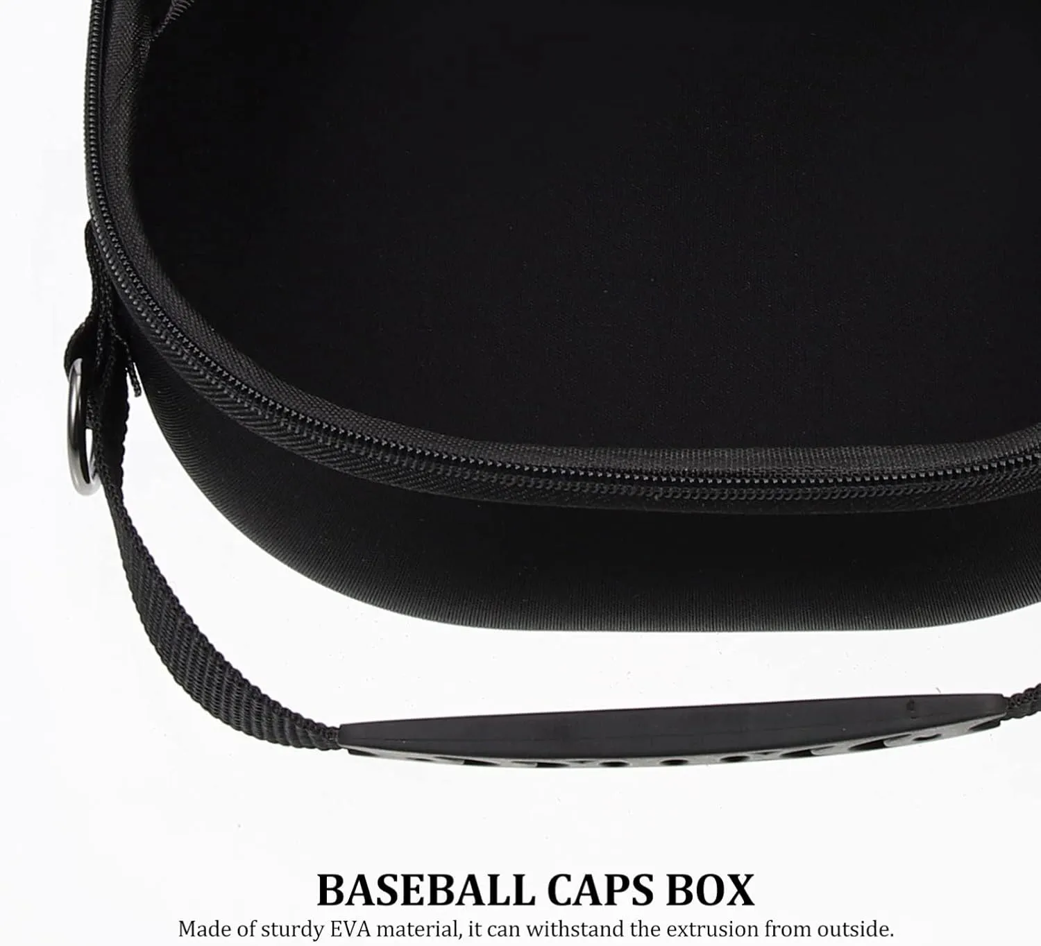 Hat Organizer Cap Organize Hat Black Travelling Caps, Bag Storage Hats Eva Bowler for Carry Carrier Shoulder Case with Handle and Back Mens Home Baseball Travel Holder Hat Rack