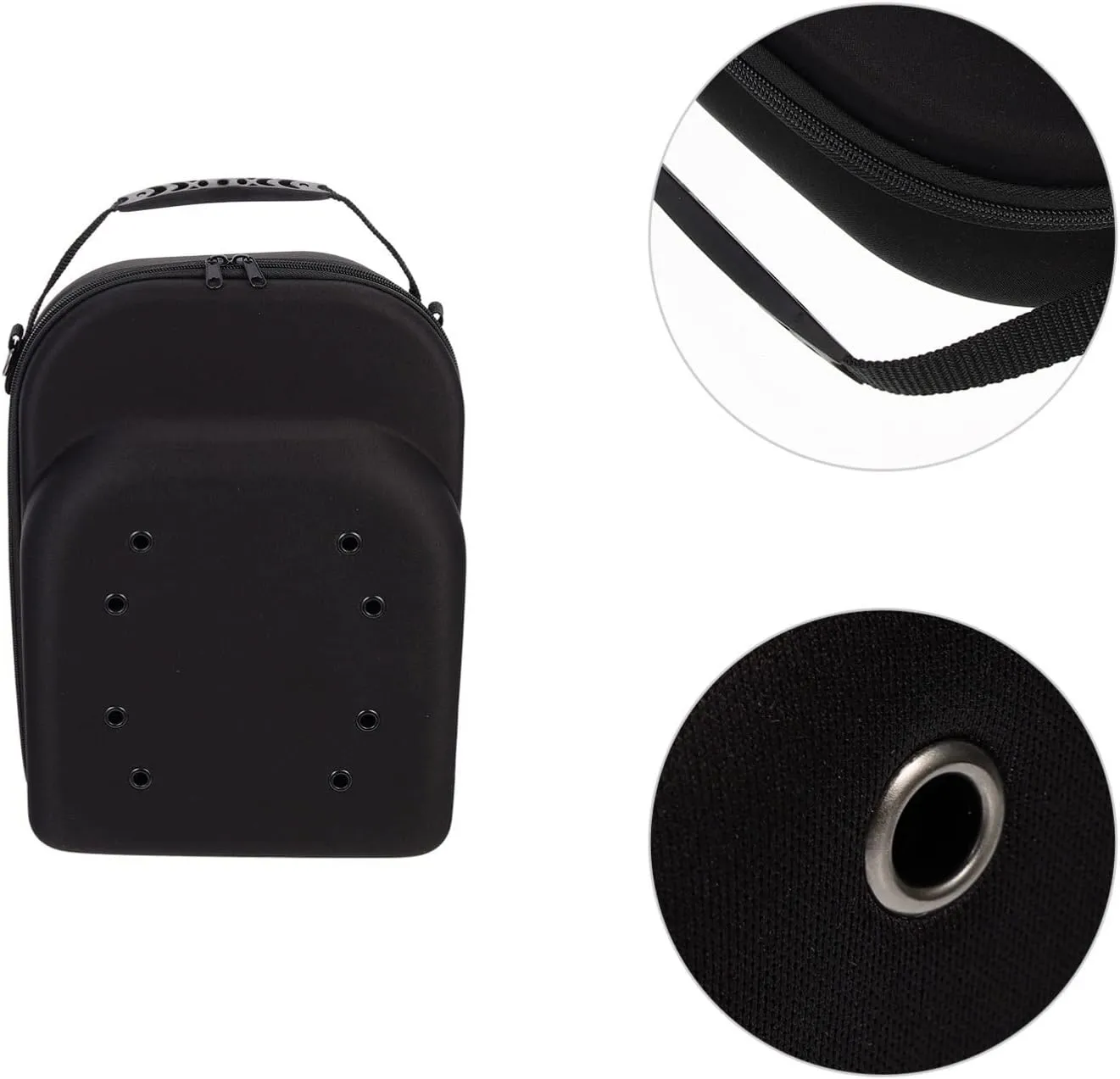 Hat Organizer Cap Organize Hat Black Travelling Caps, Bag Storage Hats Eva Bowler for Carry Carrier Shoulder Case with Handle and Back Mens Home Baseball Travel Holder Hat Rack
