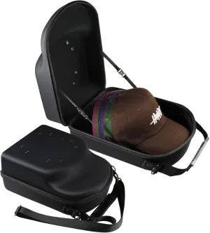 Hat Travel Case for Baseball Caps: 6 Hat Bag for Storage, Hard hat Carrier for Travel with Handle & Adjustable Strap