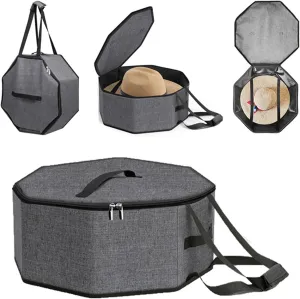 Hats Boxes for Women Storage Travel Organizer with Handles for Closet Wide Brims Hat Carrier Case with Cardboard Stuffed Animal Toy Organizer
