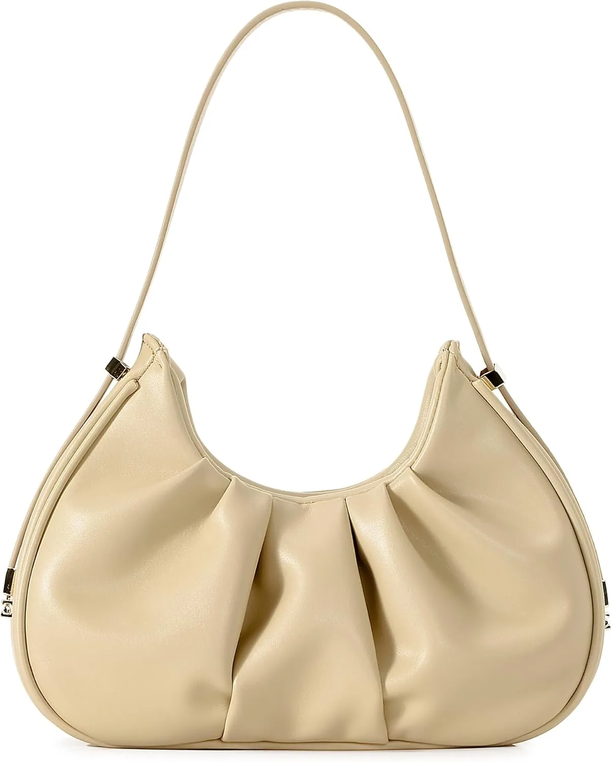 Herald Ruched Shoulder Bag Cloud Design Hobo Clutch Purse for Women Small Mini Cute Tote Handbag with Adjustable Strap