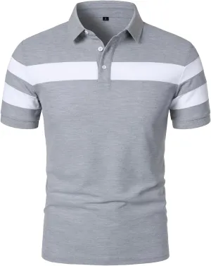 HOOD CREW Mens Short Sleeve Polo Shirts Stylish Design Summer T Shirt