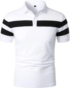 HOOD CREW Mens Short Sleeve Polo Shirts Stylish Design Summer T Shirt