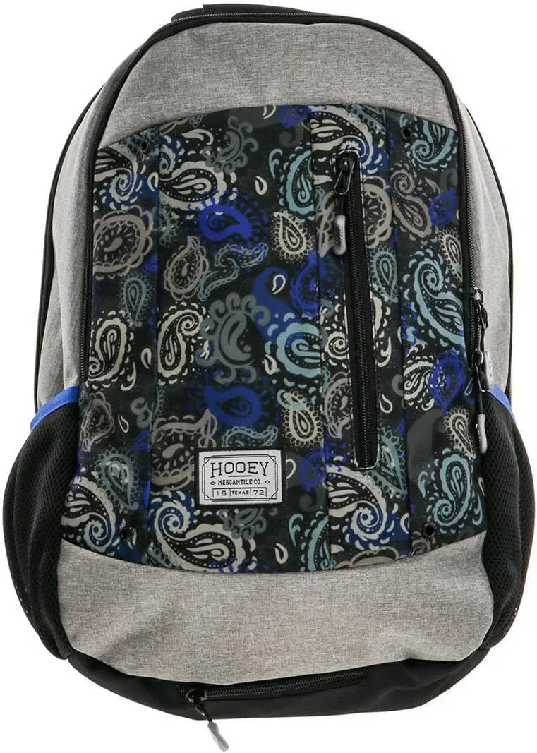 HOOEY "Rockstar 20 Liter School Hiking Backpack Rain Cover Hat Strap Laptop Sleeve Hydro Pockets (Grey/Black)