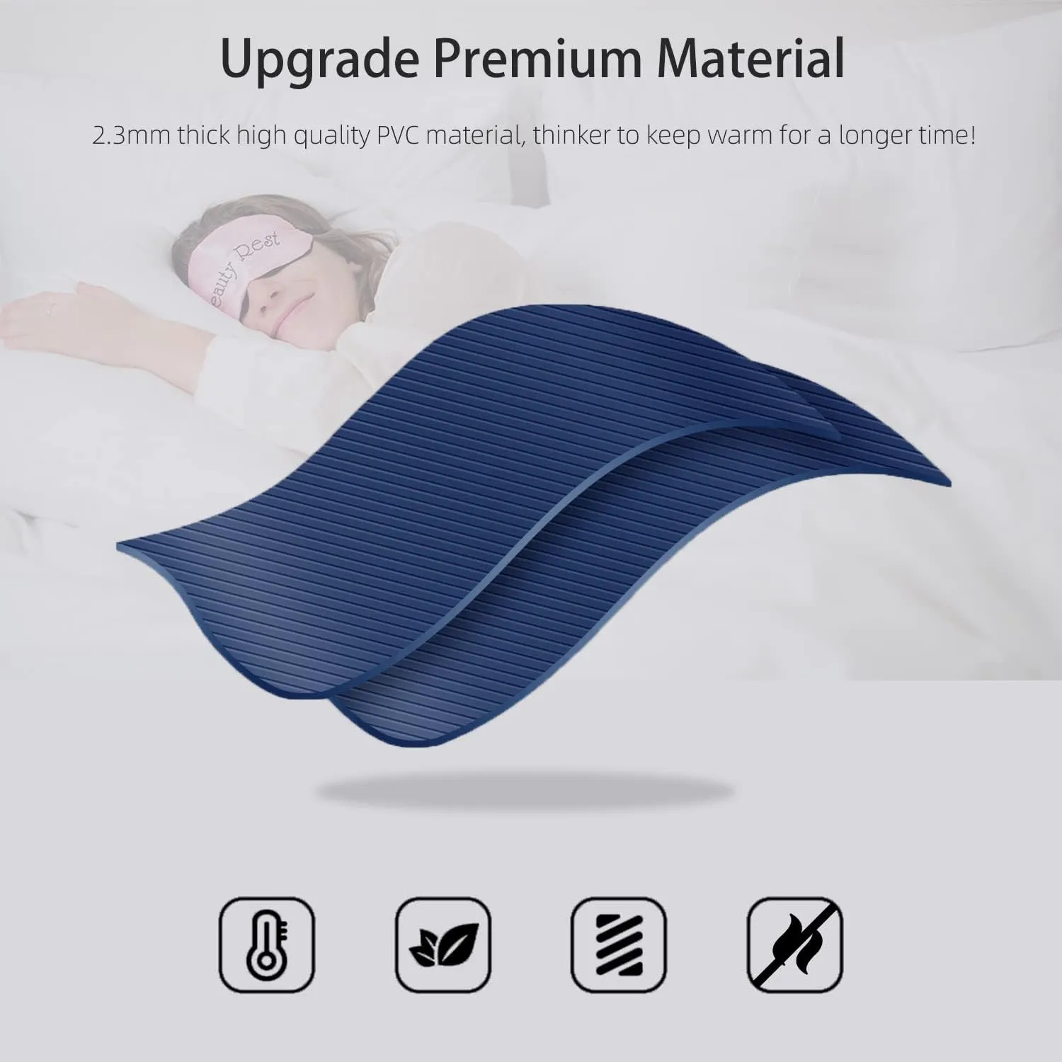 Hot Water Bottle with Classic Striped Cover, 2L Hot Water Bag for Menstrual Cramps, Neck and Shoulder Pain Relief, Hot and Cold Therapies, Hand Feet Warmer
