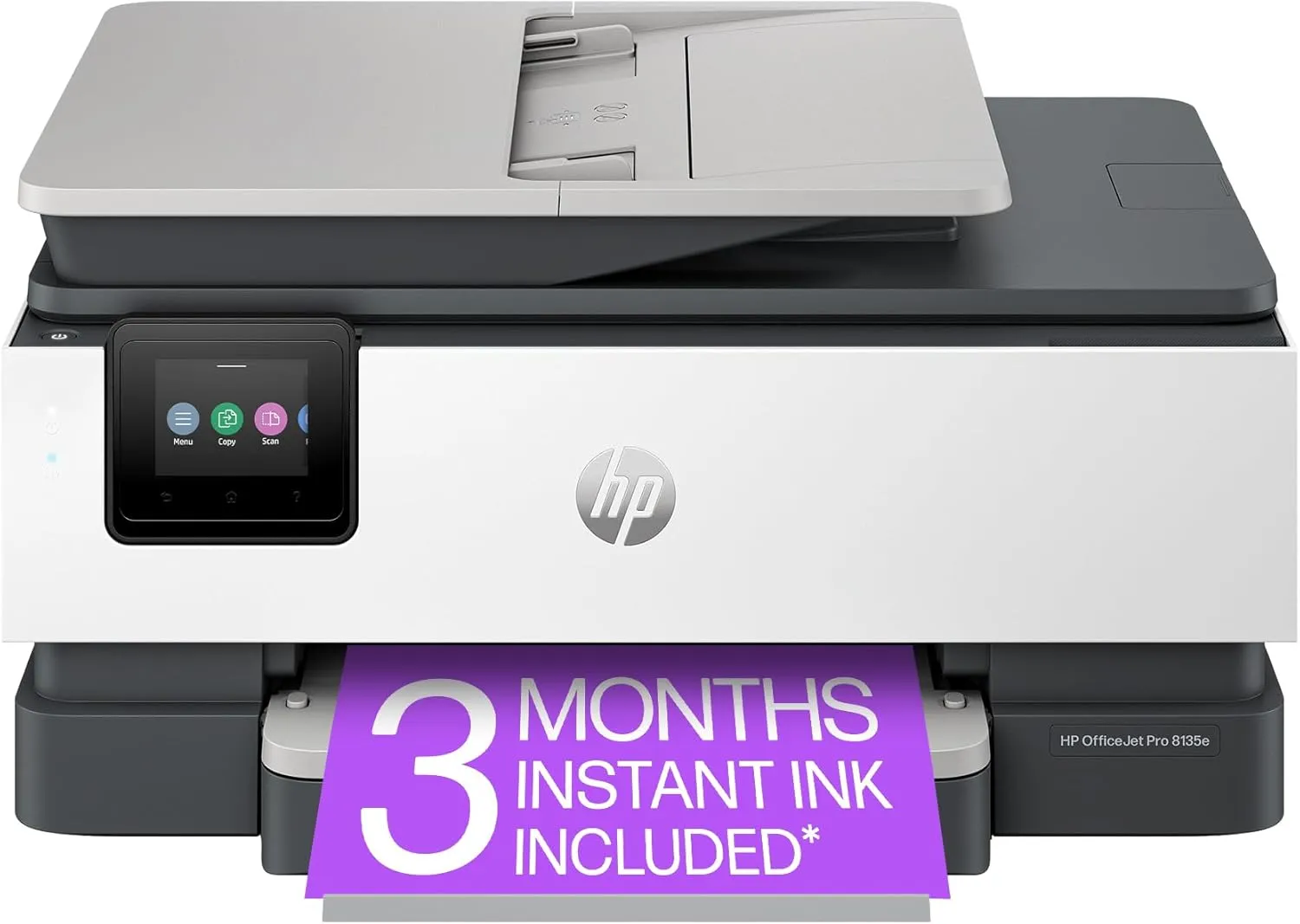 HP OfficeJet Pro 8135e Wireless All-in-One Color Inkjet Printer, Print, Scan, Copy, Fax, ADF, Duplex Printing, Best-for-Home Office, 3 month Instant Ink trial included (40Q35A)