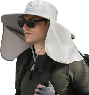 HUAMULAN Women Large Brim Sun Hat with Neck Flap, Men Quick Dry Hiking Fishing Safari Hat UPF 50 