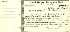 Hudson River Railroad Co. Bond signed by Peter Lorillard