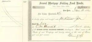 Hudson River Railroad Co. Transferred to M. Vassar, Jr. - Autographed Stocks and Bonds