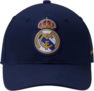 Icon Sports Officially Licensed Real Madrid Adjustable Dad Cap – White & Black Cotton Hat with Buckle for Men & Women
