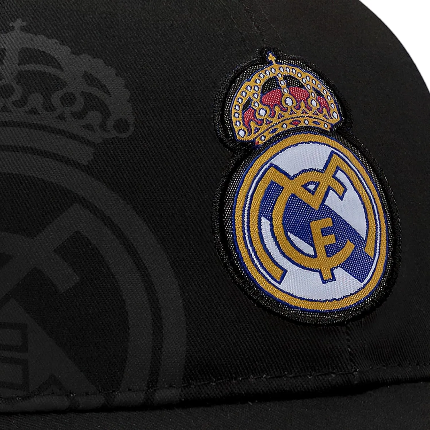 Icon Sports Officially Licensed Real Madrid Adjustable Dad Cap – White & Black Cotton Hat with Buckle for Men & Women