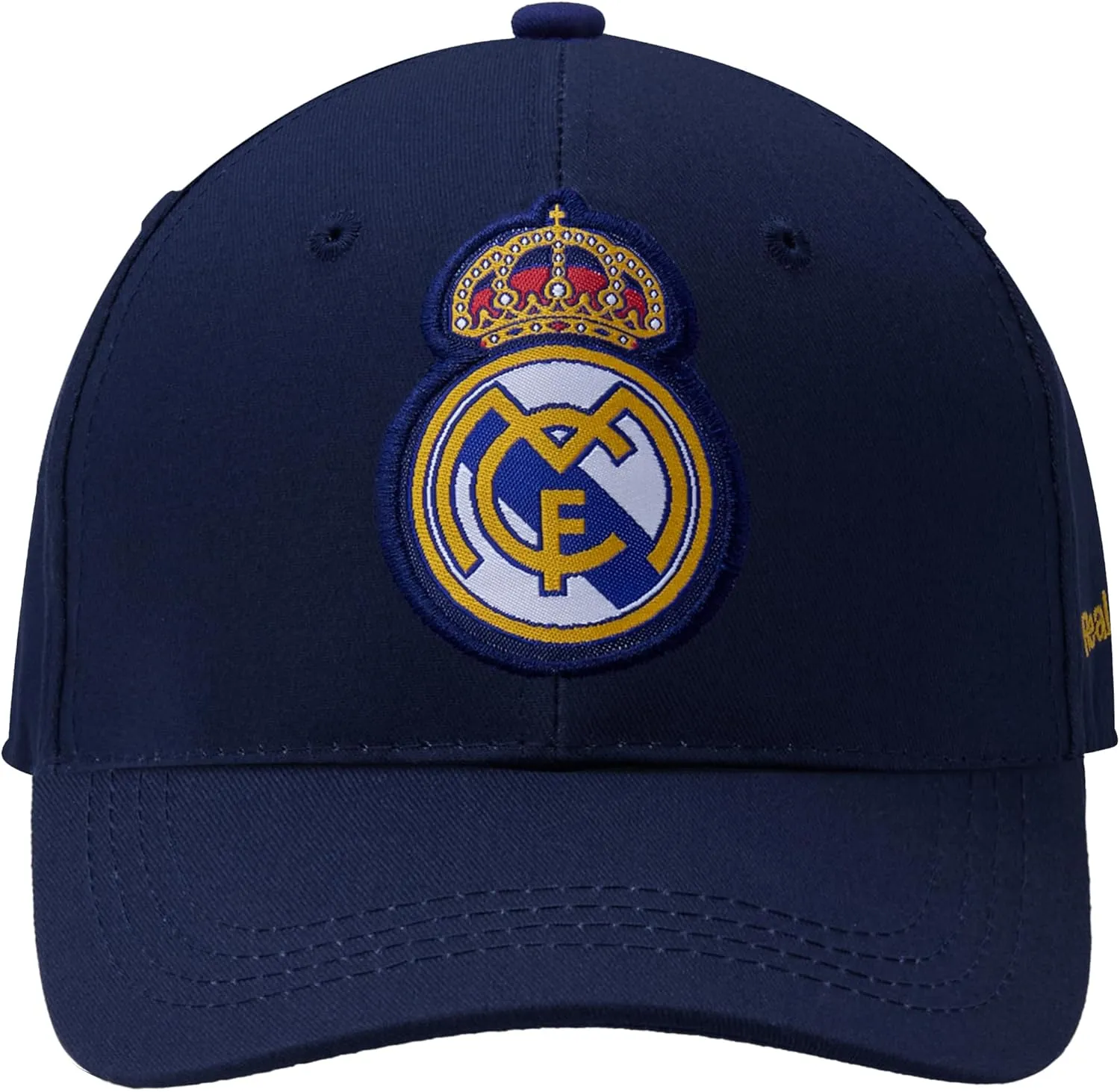 Icon Sports Officially Licensed Real Madrid Adjustable Dad Cap – White & Black Cotton Hat with Buckle for Men & Women