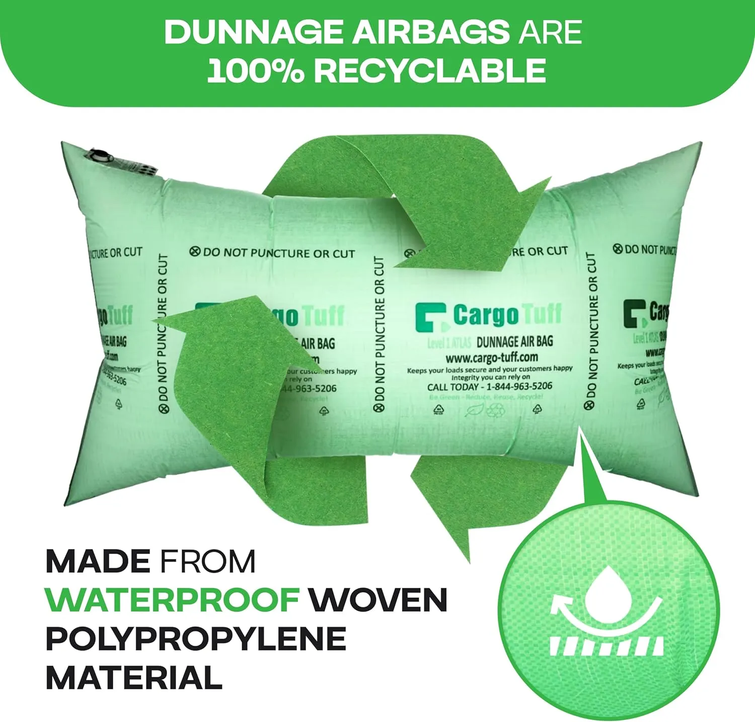 IDL Packaging 48" x 84" Dunnage Airbags, Woven Polypropylene, Level 1 (Pack of 1) - Fill The Void in Trucks and Intermodal Shipments, Reusable - Load Securement Airbags for Container Stuffing