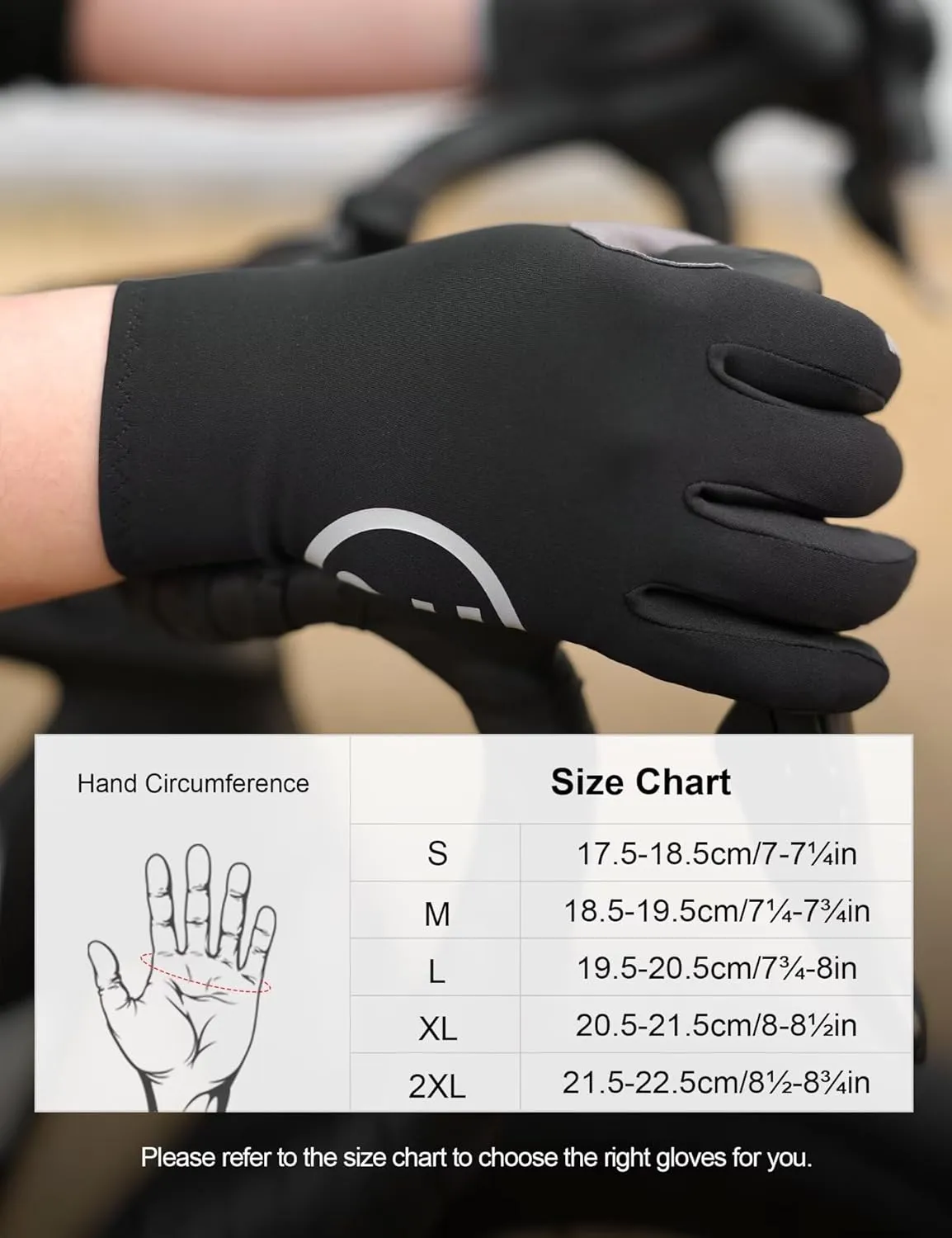 INBIKE Breathable Bike Gloves for Men Women, Full Finger Pad Cycling Gloves, Touchscreen Reflective Mountain Biking Bicycle