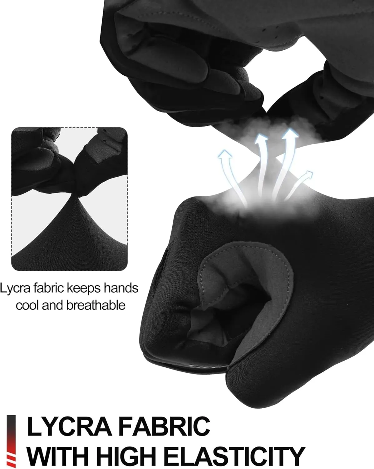 INBIKE Breathable Bike Gloves for Men Women, Full Finger Pad Cycling Gloves, Touchscreen Reflective Mountain Biking Bicycle