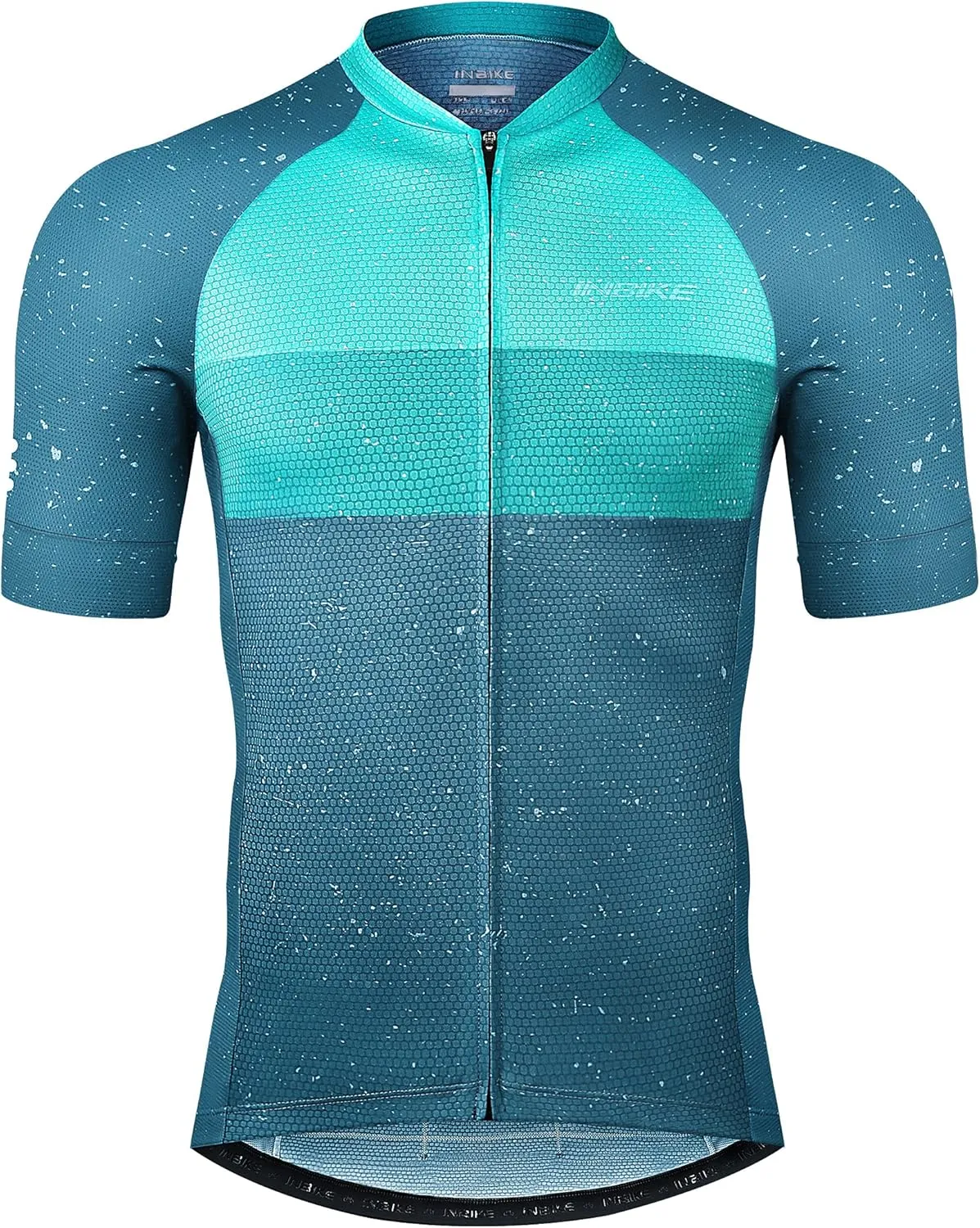 INBIKE Mens Cycling Jersey 3 Rear Pockets Moisture Wicking Short Sleeve Quick Dry Reflective Biking Shirts