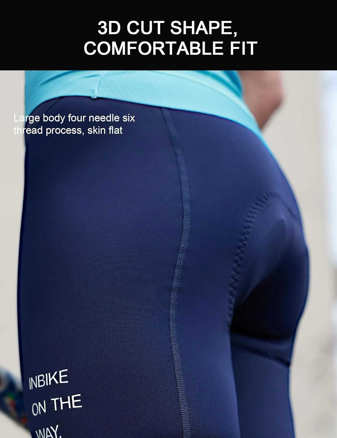 INBIKE Women's Cycling Bib Shorts with 3D High Density Sponge Padded Long Cycling Breathable Bib Shorts …