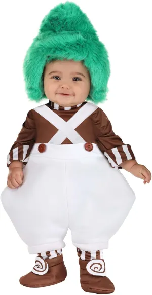 Infant Candy Factory Cutie Halloween Costume, Baby Outfit with Jersey Shirt, Striped Leggings, Foam Pants & Shoe Covers