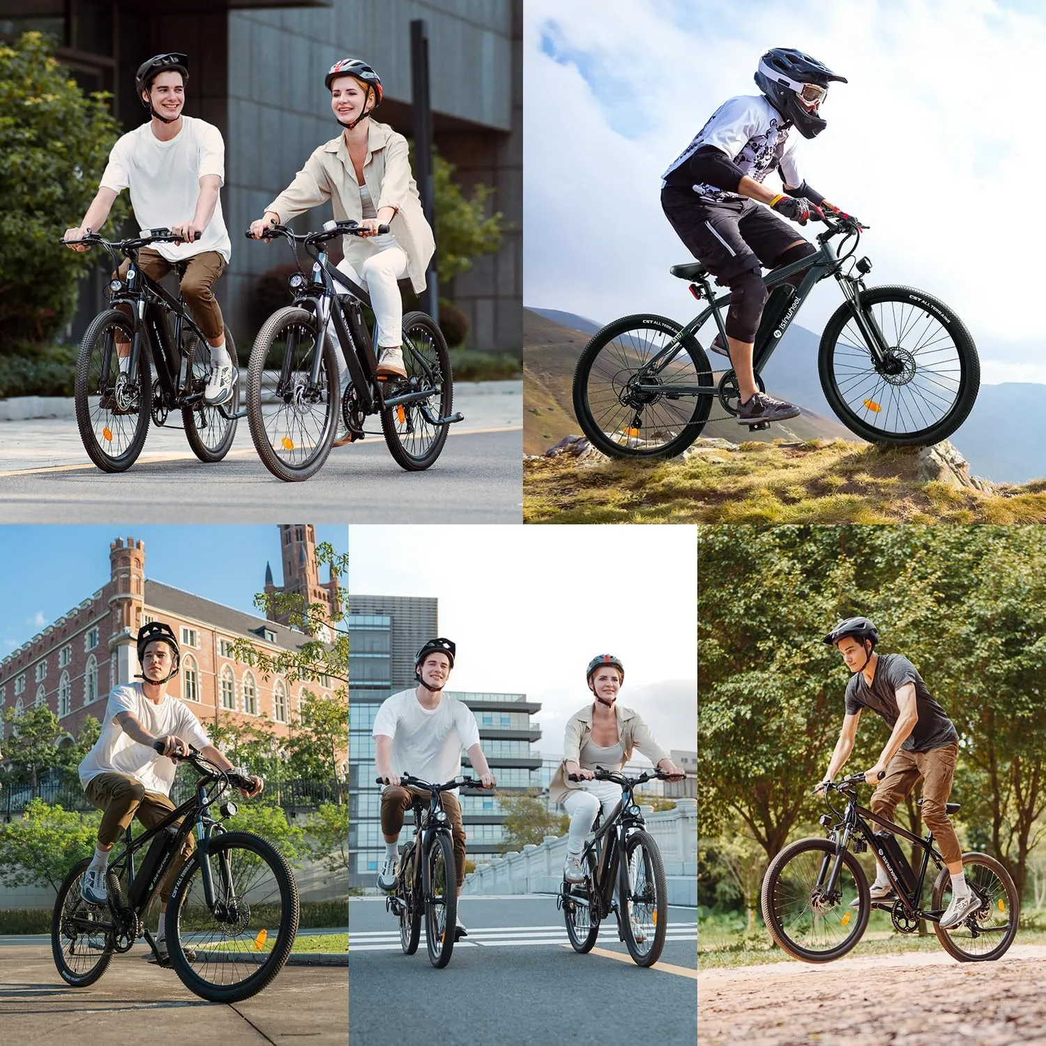 isinwheel M10 Electric Bike Adult 500W, 26" Commuting Electric Mountain Bike 20MPH Max Range 55  Miles, Removable Battery, Professional 35-Speed, Front Fork Suspension Lightweight Electric Bicycle