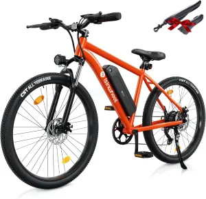 isinwheel M10 Electric Bike Adult 500W, 26" Commuting Electric Mountain Bike 20MPH Max Range 55  Miles, Removable Battery, Professional 35-Speed, Front Fork Suspension Lightweight Electric Bicycle
