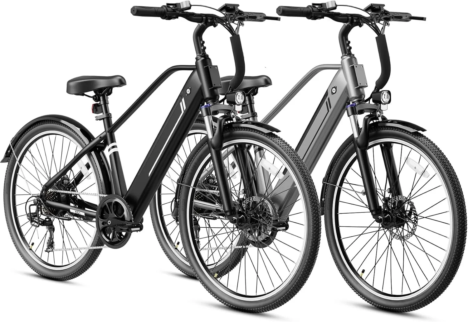 Jasion YC1/ST Electric Bike for Adults, Up to 23Mph, 750W Peak Motor Ebike, Range Up to 40Miles, 360WH Removable Battery, 26" E-Bike with 7 Speeds & Front Suspension for Commuting, Outdoor Leisure