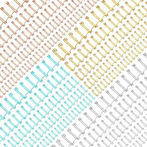 Jeyiour 120 Pcs Twin Loop Cinch Wire Binding Spines Double Loop Wire Binding Rings Combs 7/16 1/2 9/16 5/8 3/4 Diameter Spiral Binding Coils for Teacher Student Notebook Making, 4 Colors