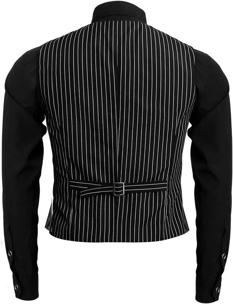 Jila mens 1920s Adult Men's Gangster Shirt, Vest and Tie Costume Accessories Set Roaring 20s Fancy Dress Up Outfit Suit