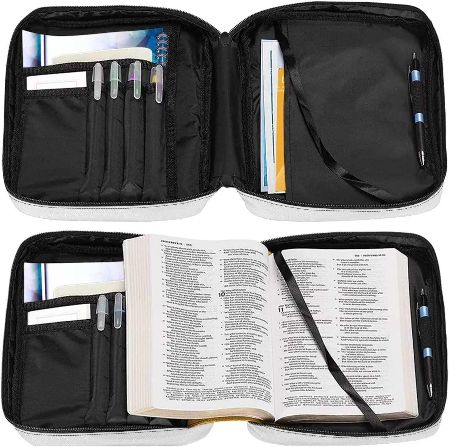 Jiquruby Customizable Personalized Patterns Bible Cover for Men Scripture Cover Bible Case Holder Covers Book Carrier Organizer Carrying Church Bibles Bag with Handles