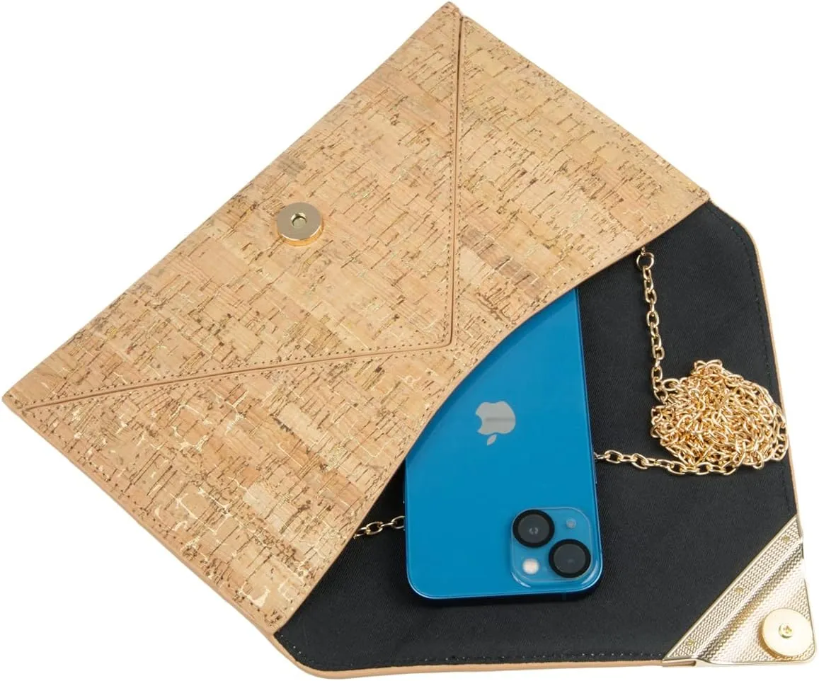 JNB Cork Envelope Flat Clutch